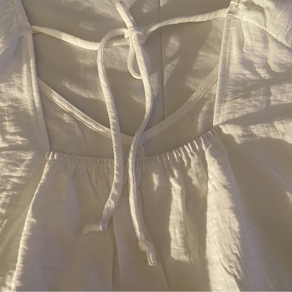 White Ruffled Women's Top - Picture 9 of 13